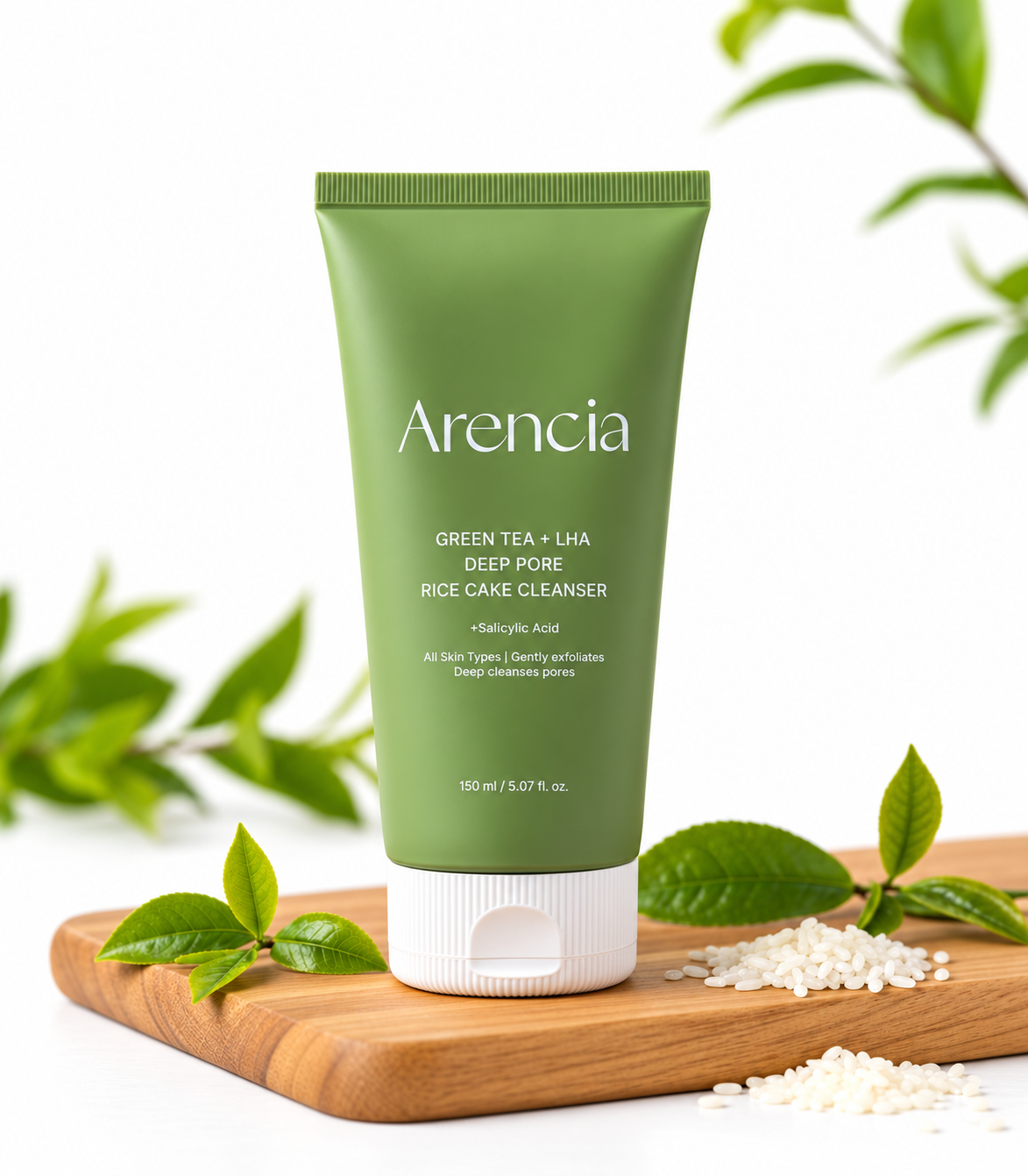 ARENCIA GREEN TEA + LHA DEEP PORE RICE CAKE CLEANSER - 2