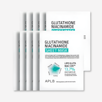 APLB GLUTATHIONE NIACINAMIDE SHEET MASK 10 PCS